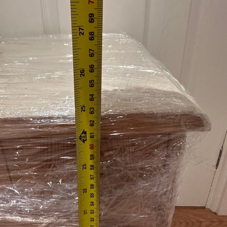 Solid Country Pine Bedside Cabinet Table 3 Dovetail Drawers Cream CHIPPED Paint