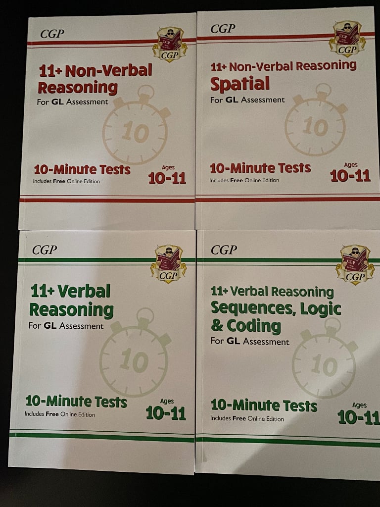 11+ CGP books & Test assessments - GL board