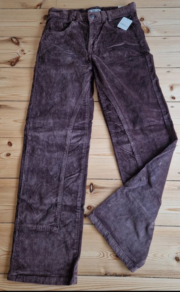 Free People Risk Taker Cord Straight Choclate Cords