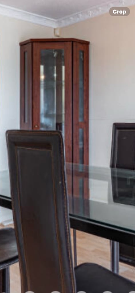 Display cabinet, interior lighting (corner)