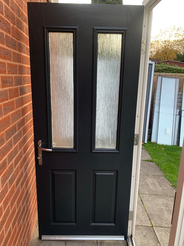 DOUBLE GLAZED COMPOSITE BACK DOOR IN ANTHRACITE GREY 92.5cm WIDE 207cm HIGH Can Deliver