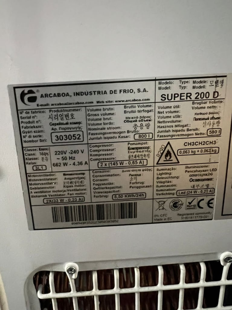 Arcaboa Super 200 D – Commercial Chest Freezer with Sliding Glass Doors 🧊
