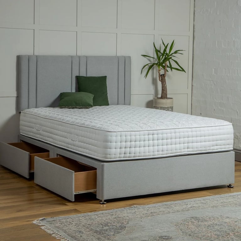 image for DIVAN 5FT King Size Divan Bed Base >> Mattress + Storage Drawers >> Flat 20% Off >> COD>>>