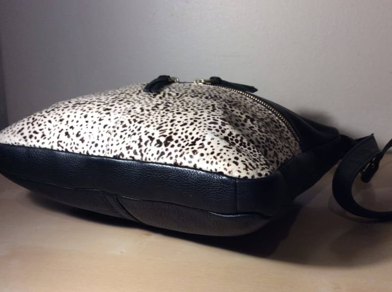 Fossil Black Leather Crossbody Bag 