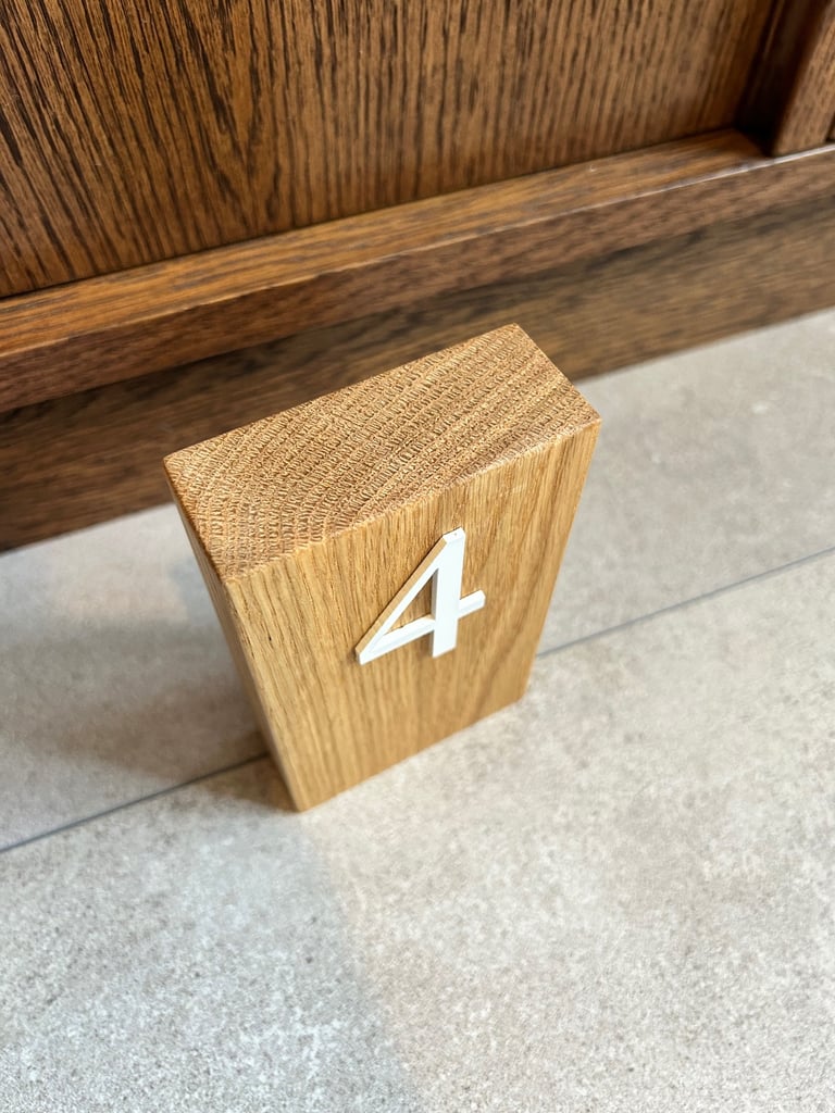 Solid Oak Wedding Table Numbers