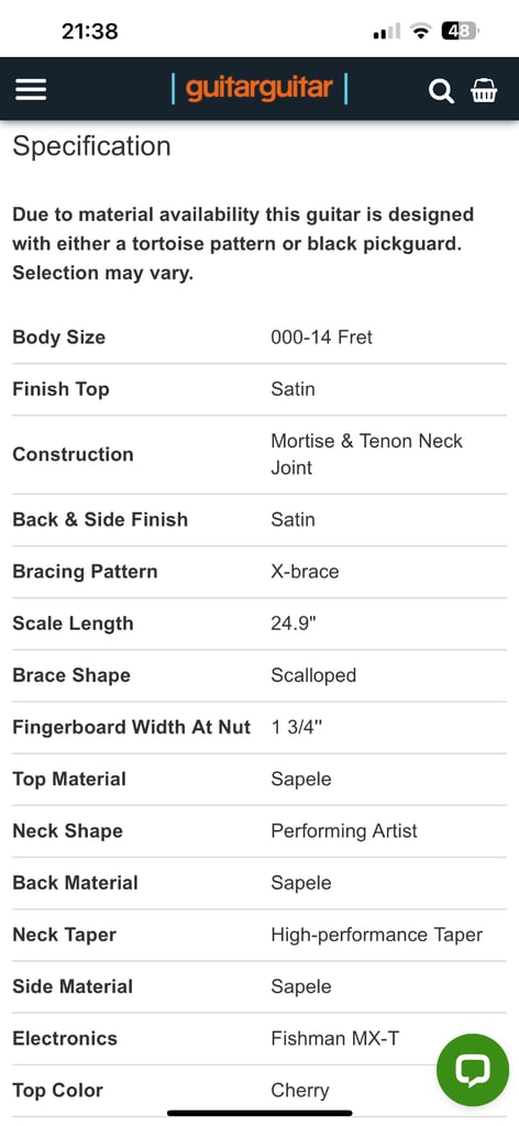 Martin 000-10e All solid wood Martin accoustic guitar with fishman pickup 