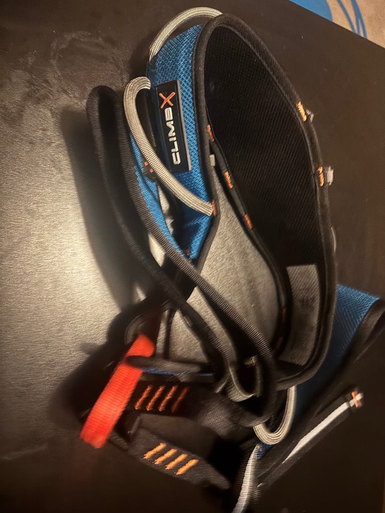 Climbing shoes, harness chalk etc.