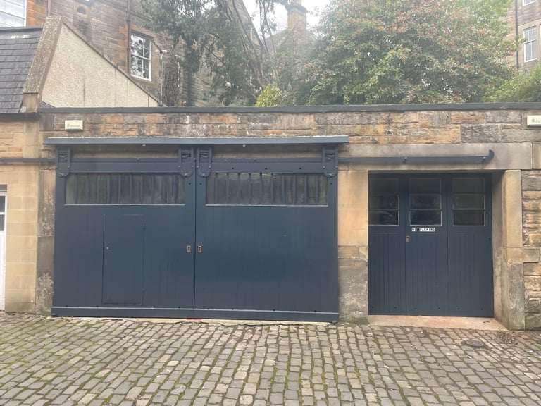 Secure triple garage with power and water West End Edinburgh