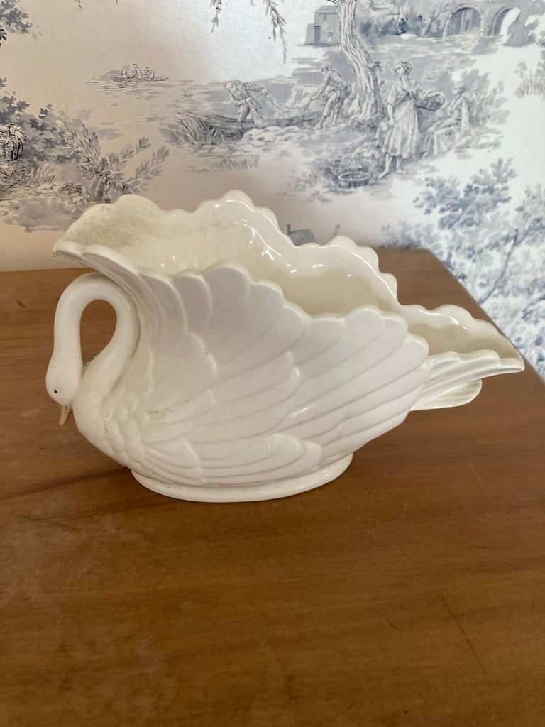 image for Vintage Marks & Rosenfeld Ceramic White Swan Vase Planter  - 'Reasonable' offer accepted 