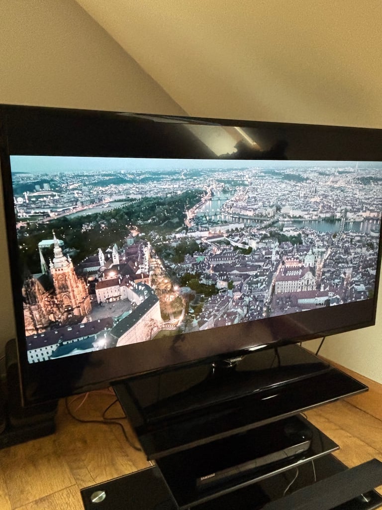SOLD  - Samsung 46” Smart TV with BluRay Player and matching Samsung Soundbar with Subwoofer.