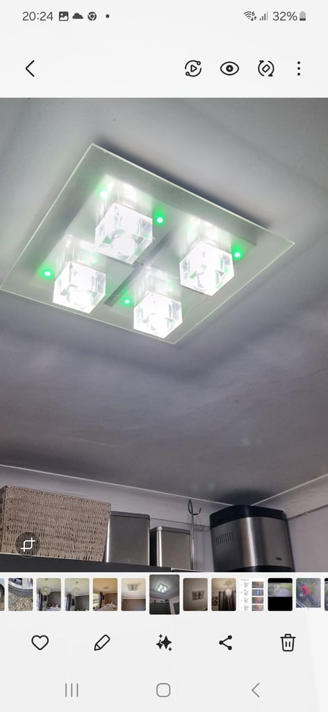 Colours ceiling lights with remote