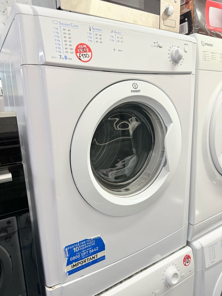 Indesit vented tumble dryer with warranty 