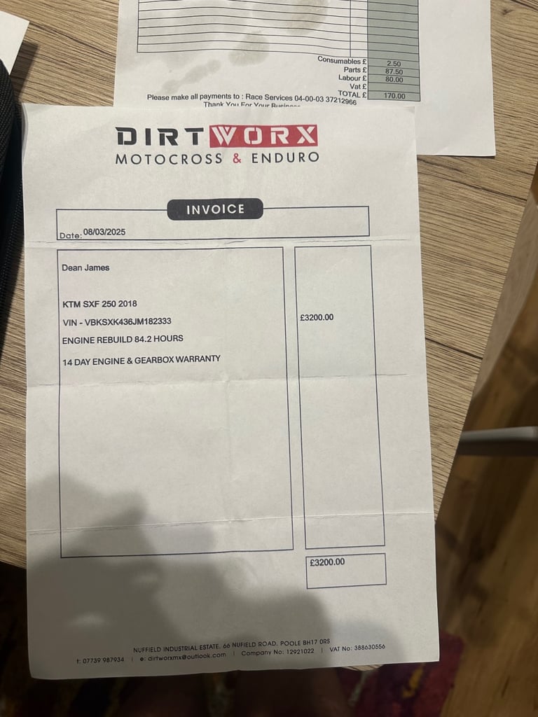 Mint KTM 250 SXF Engine Rebuild 12hrs ago!