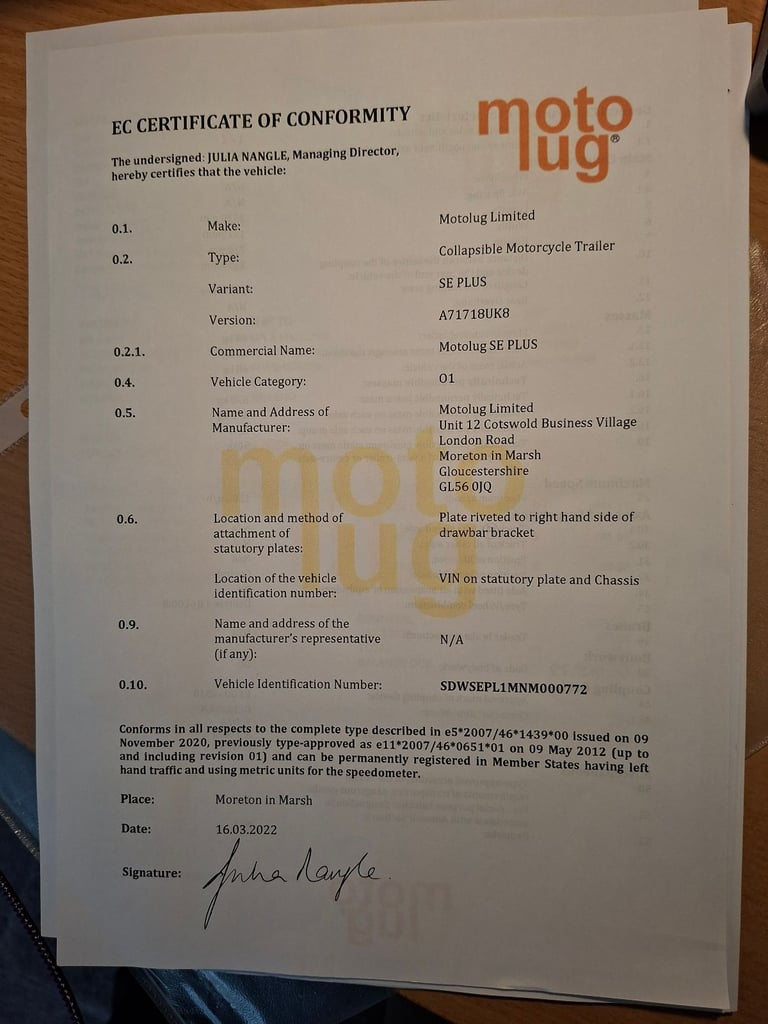 Collapsable motorcycle trailer