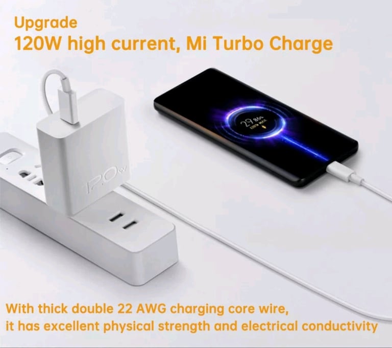Original Xiaomi 6A Fast USB Type-C Charger Data Cable33W/67W/120W for 