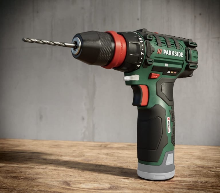Brand New Parkside Cordless Drill 12V - Includes battery and charger and drill bits