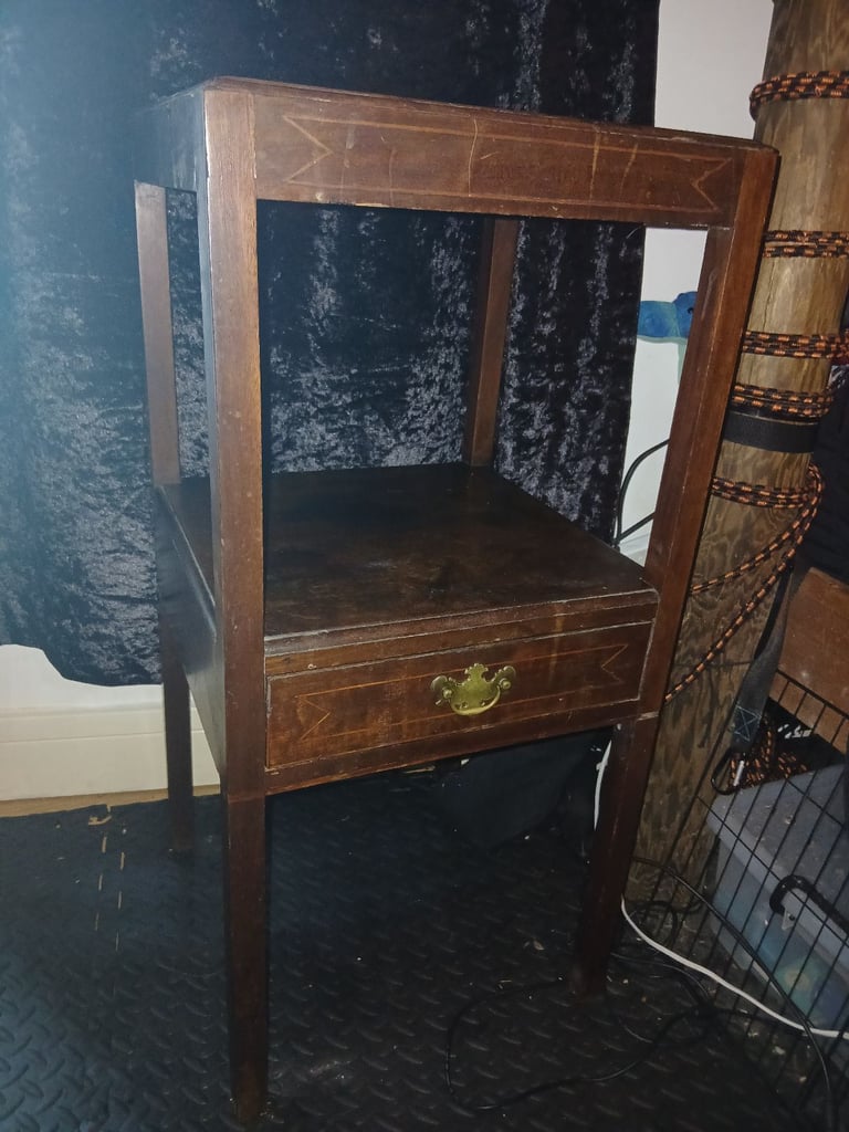 image for Antique side table with drawer
