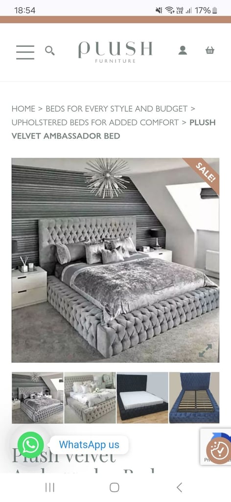 Kingsize Bed Ambassador Grey