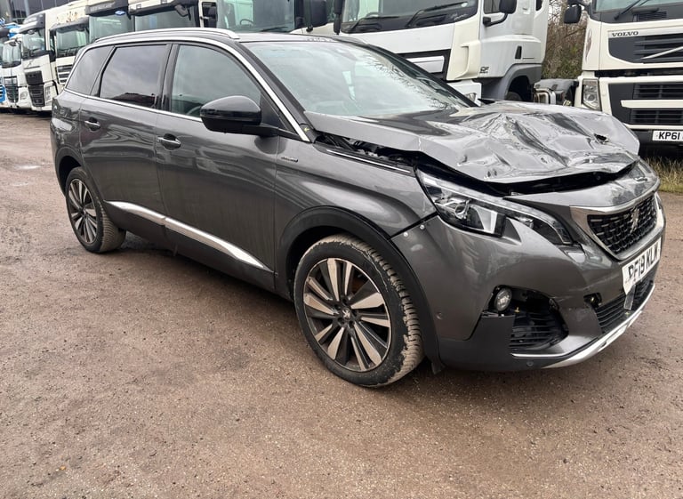 2019 PEUGEOT GT LINE PREMIUM B-HDI 1.5 DIESEL 7 SEATER SUV DAMAGED SALVAGE 