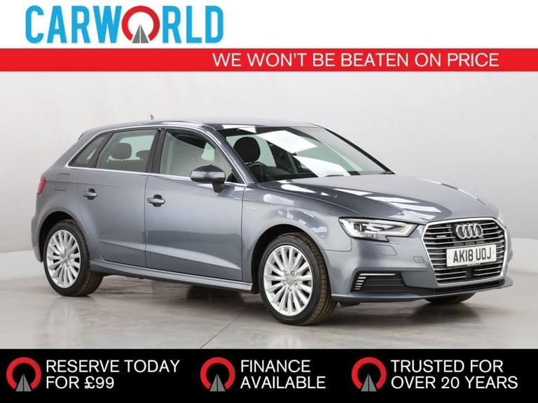2018 Audi A3 1.4 TFSI e-tron Sportback 5dr Petrol Plug-in Hybrid e-S Tronic Euro 6 8.8kW Hatchbac...