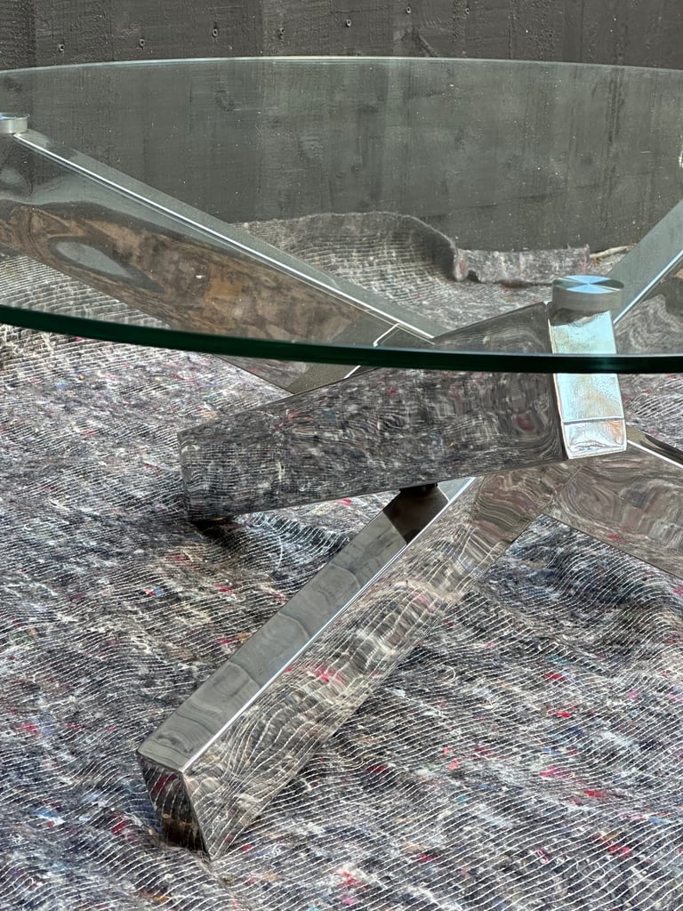 Tivoli Coffee Table (Kesterport) Glass and Metal