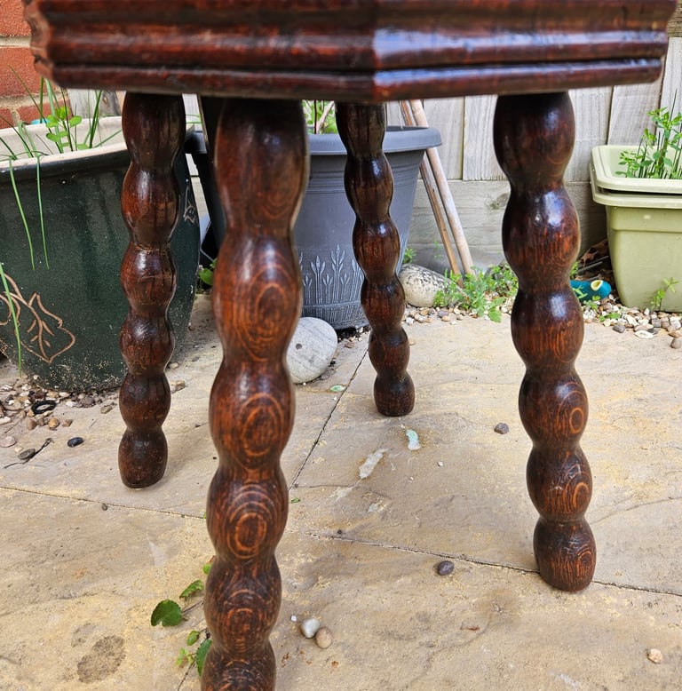 Antique Carved Oak Spinning Chair Circa 1910