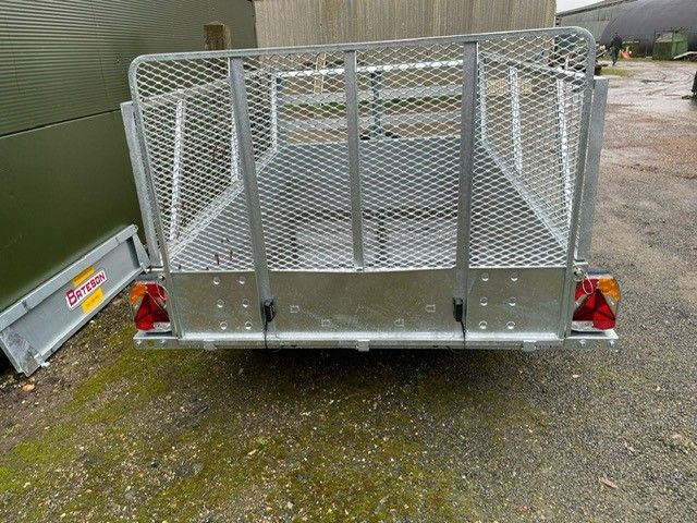General Purpose 8' x 5' 750kgs UnBraked Trailer with Mesh Extension Sides - Bateson B85