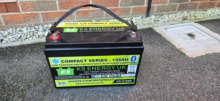KS ENERGY 12V 155AH Lithium motorhome leisure battery x 2