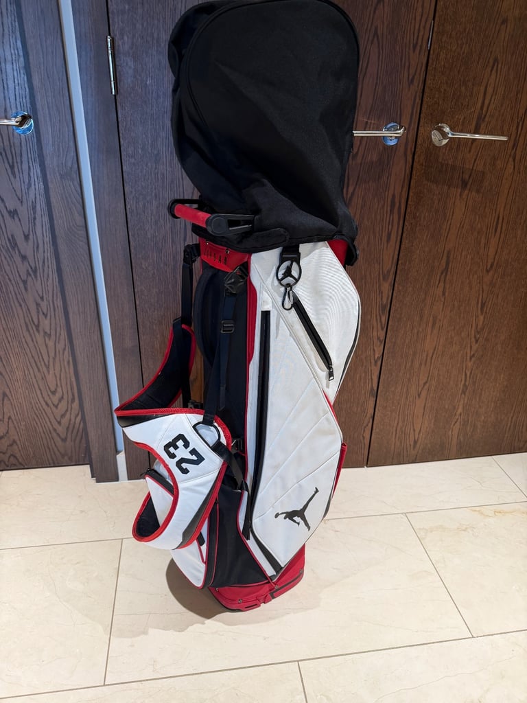 Nike Jordan Jumpman Golf Stand Bag – Limited Edition – White/Red/Black – MJ23