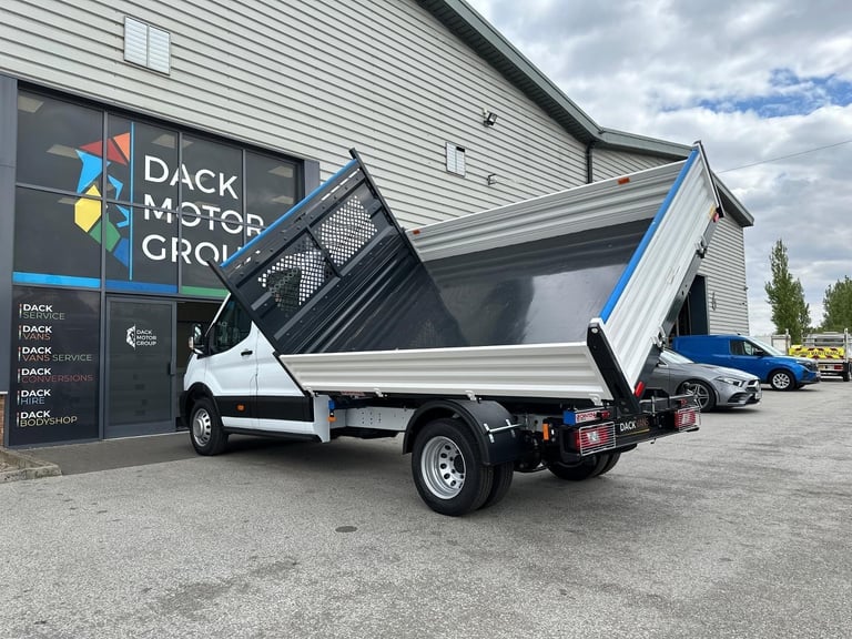 75 Reg, Ford Transit L3 Double Cab Steel Tipper, Tow Bar