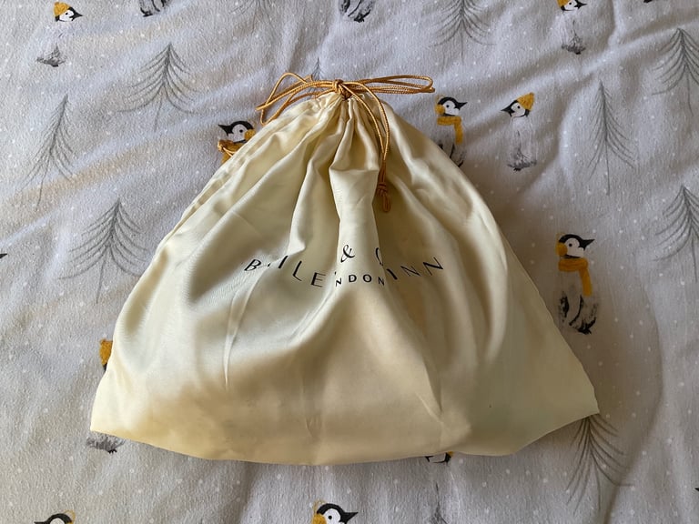 Bailey & Quinn Soft Leather Handbag & Dust-bag, Light Blue Excellent Condition