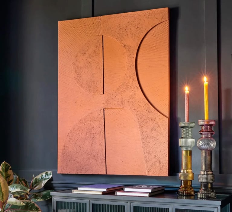 image for Graham & Green Orange Abstract Canvass