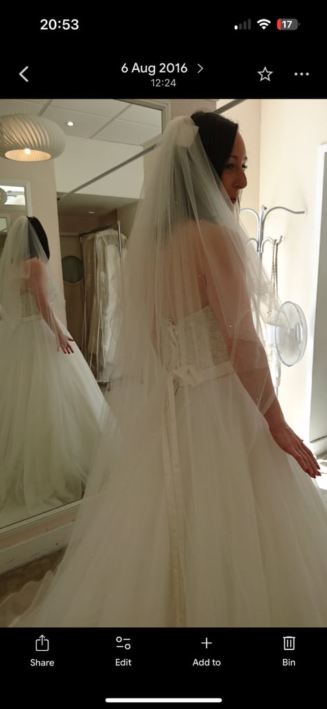 Full length diamanté Bridal Veil 