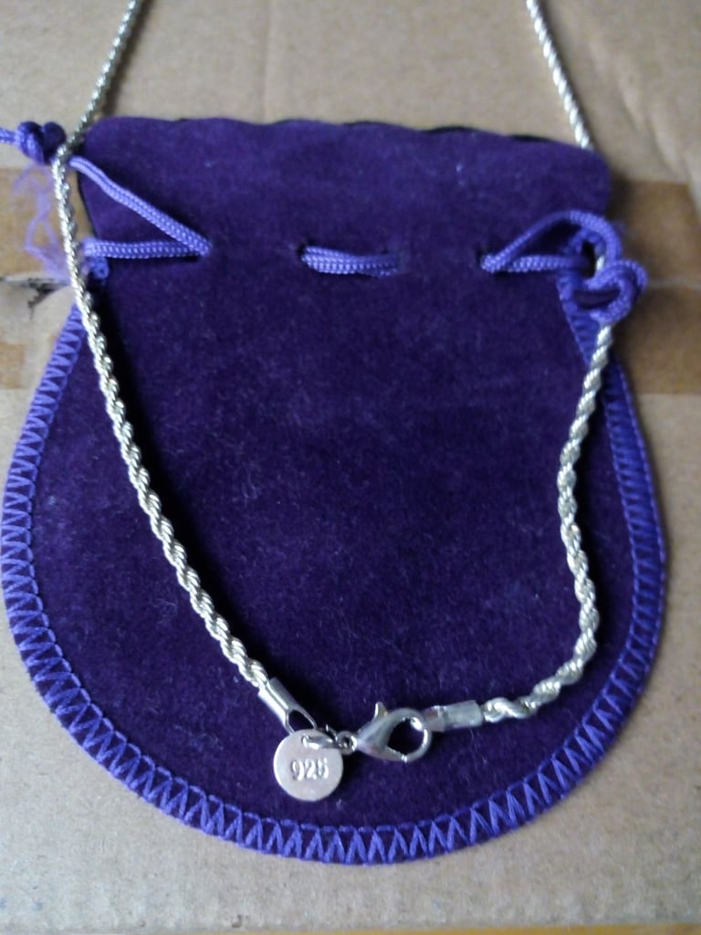 image for NEW STERLING SILVER ROPE CHAIN/NECKLACE (UNISEX).