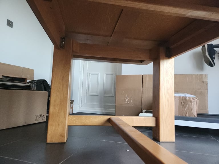 Solid oak dining table