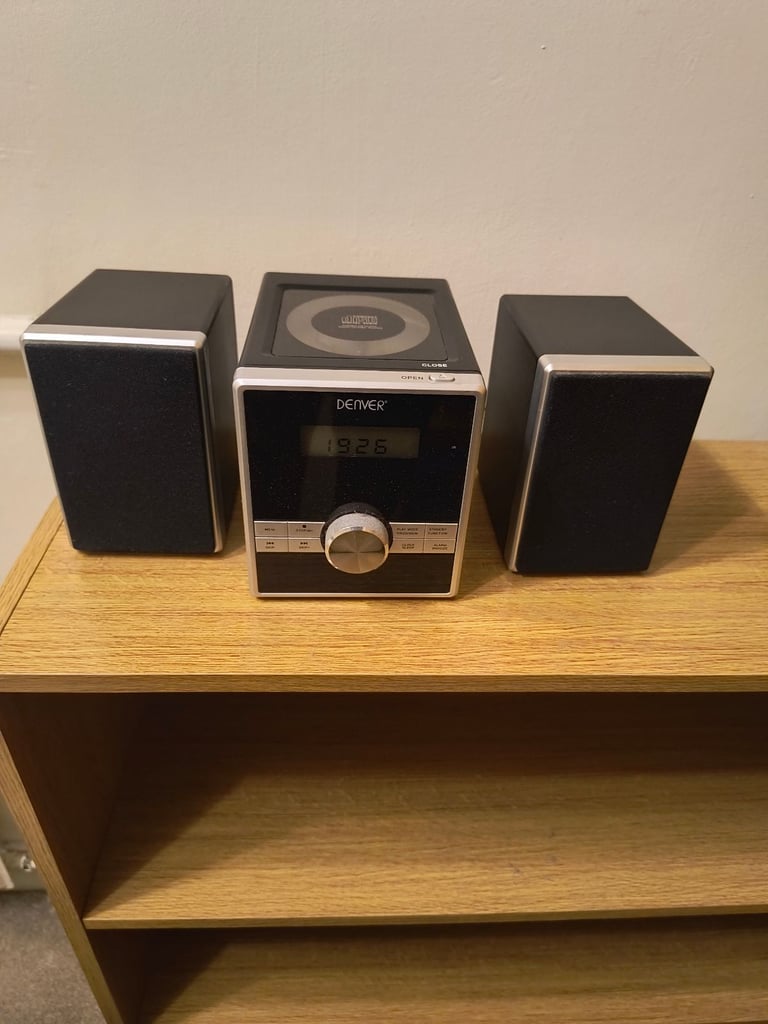 image for Denver CD player and radio with remote and two speakers 