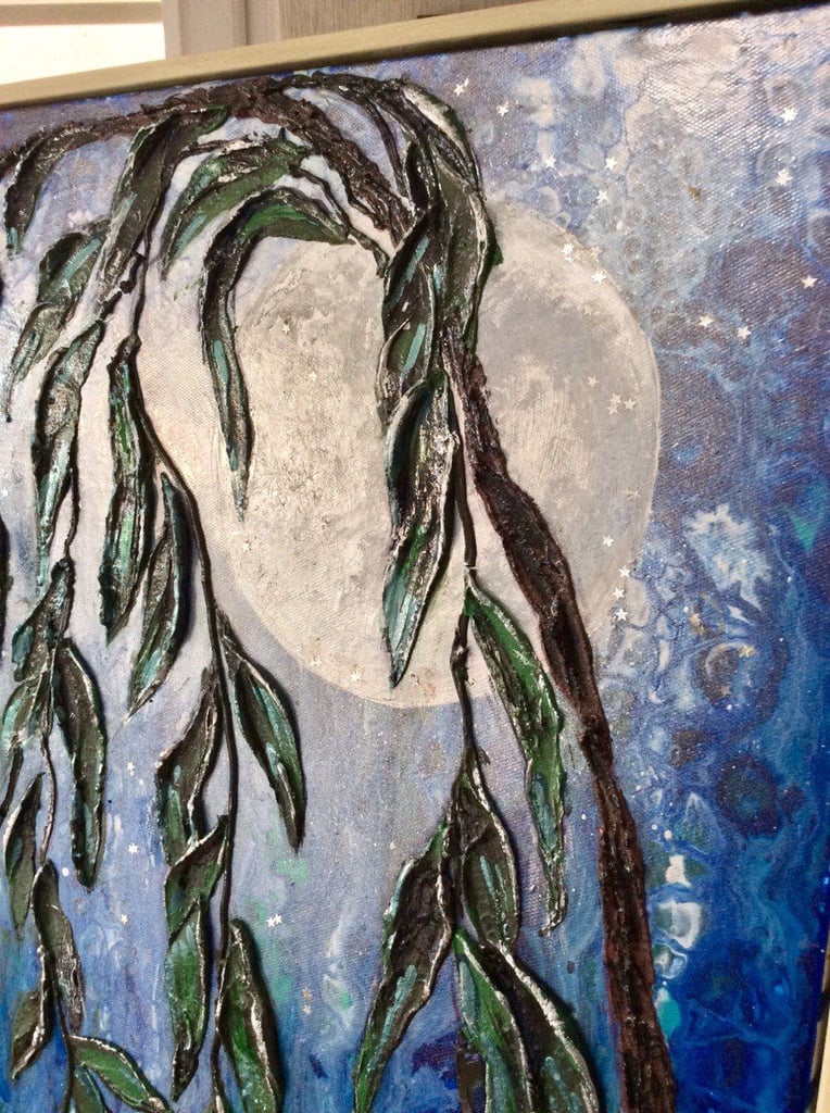 Stunning original acrylic painting with texture. Abstract art 