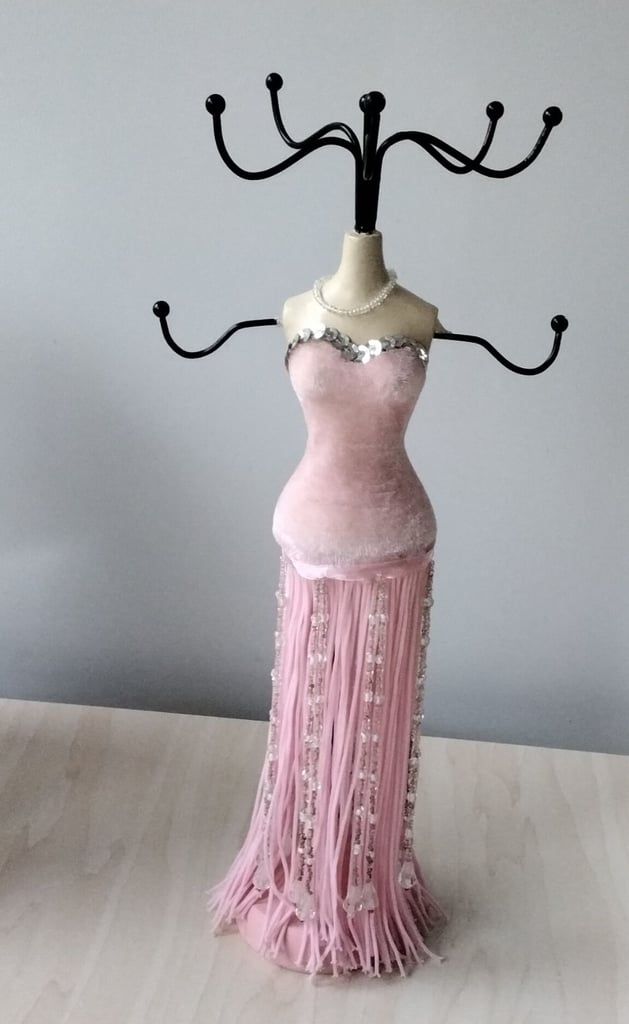 image for Pink jewellery stand which is 32 cm tall