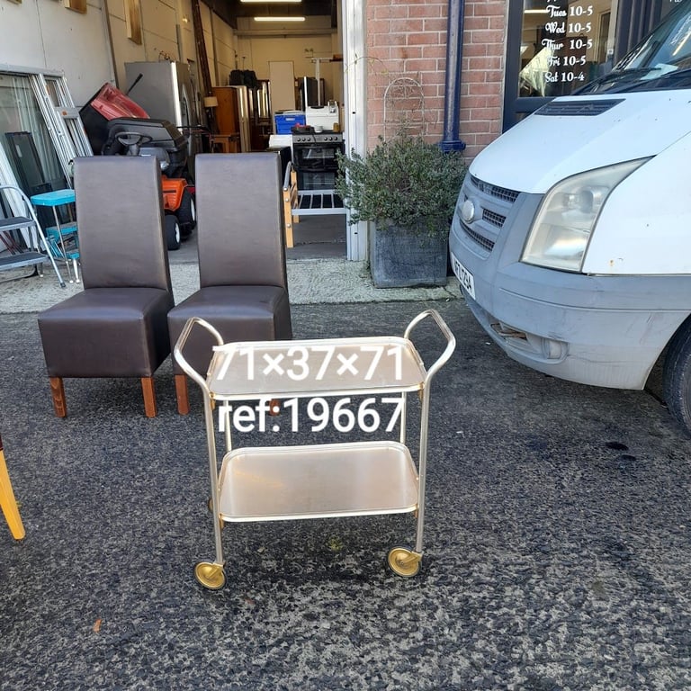 image for Gold 2 tier drinks trolley, Ref:19667