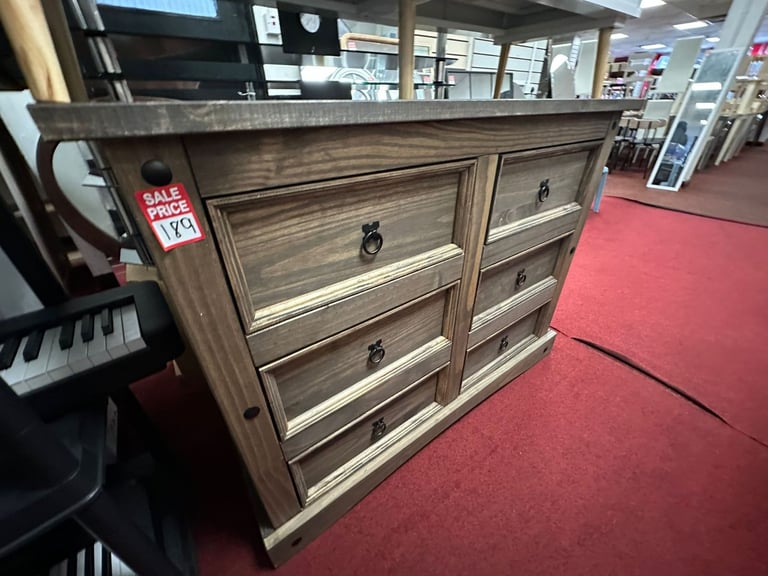 Puerto Rico 6 Drawer Chest - Dark Pine