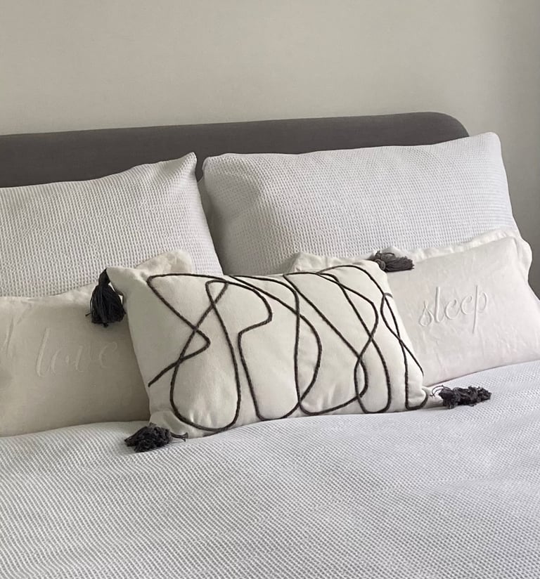 image for John Lewis grey and white cushion