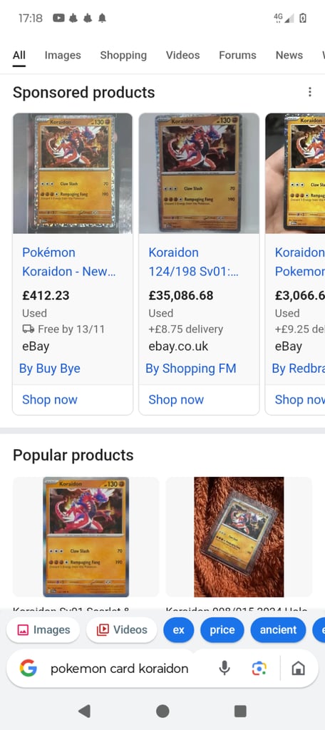 image for Pokémon card rare koraidon