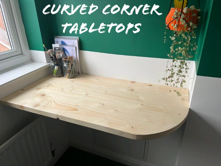 image for Curved Corner Desktop/ Tabletop (Made to Order)