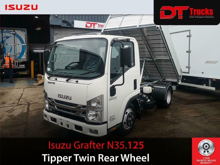 £32,100.00 + VAT Isuzu Grafter Twin Rear Wheel Tipper Truck N35.125 TT