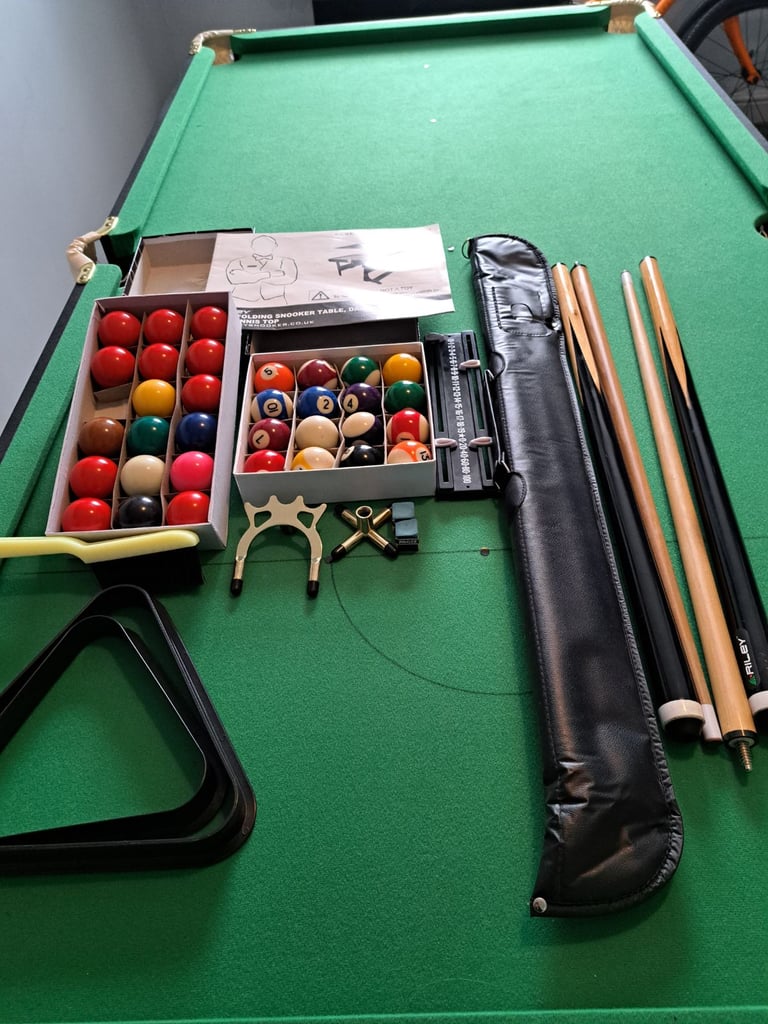 Riley snooker/ pool table folding legs/ top for table tennis. 