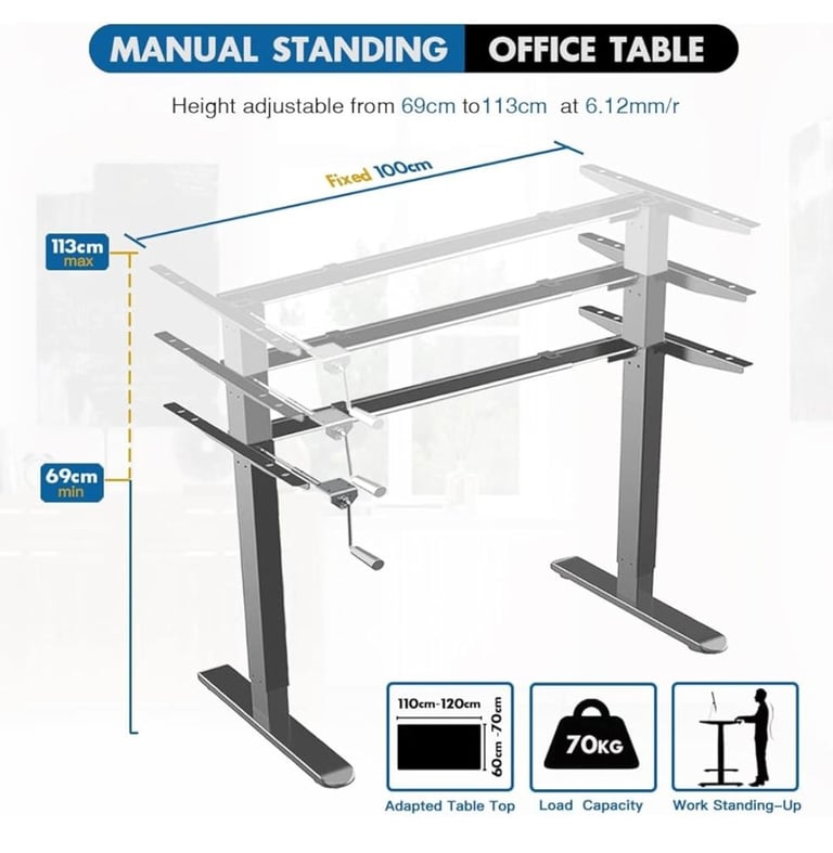 Standing desk legs