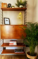 Vintage Mid Century String Scandi Ladderex Desk Shelves Office
