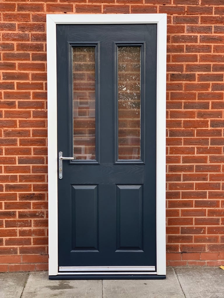 DOUBLE GLAZED COMPOSITE BACK DOOR IN ANTHRACITE GREY 92.5cm WIDE 207cm HIGH Can Deliver