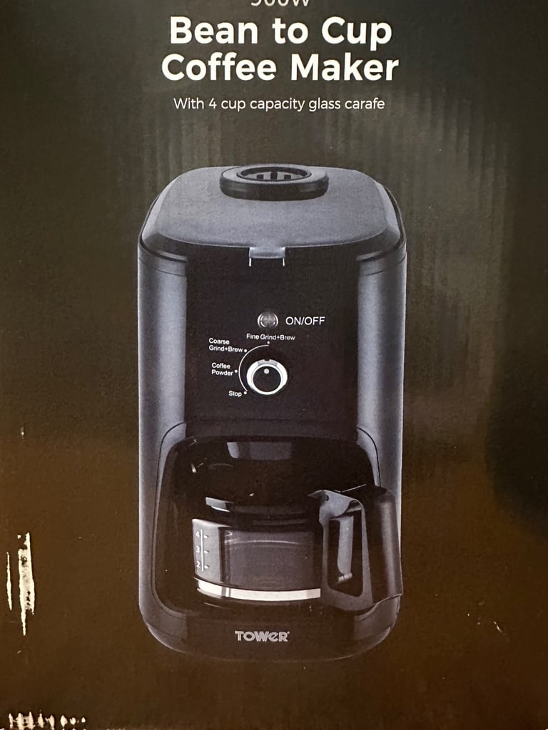 Tower bean to cup coffee machine 