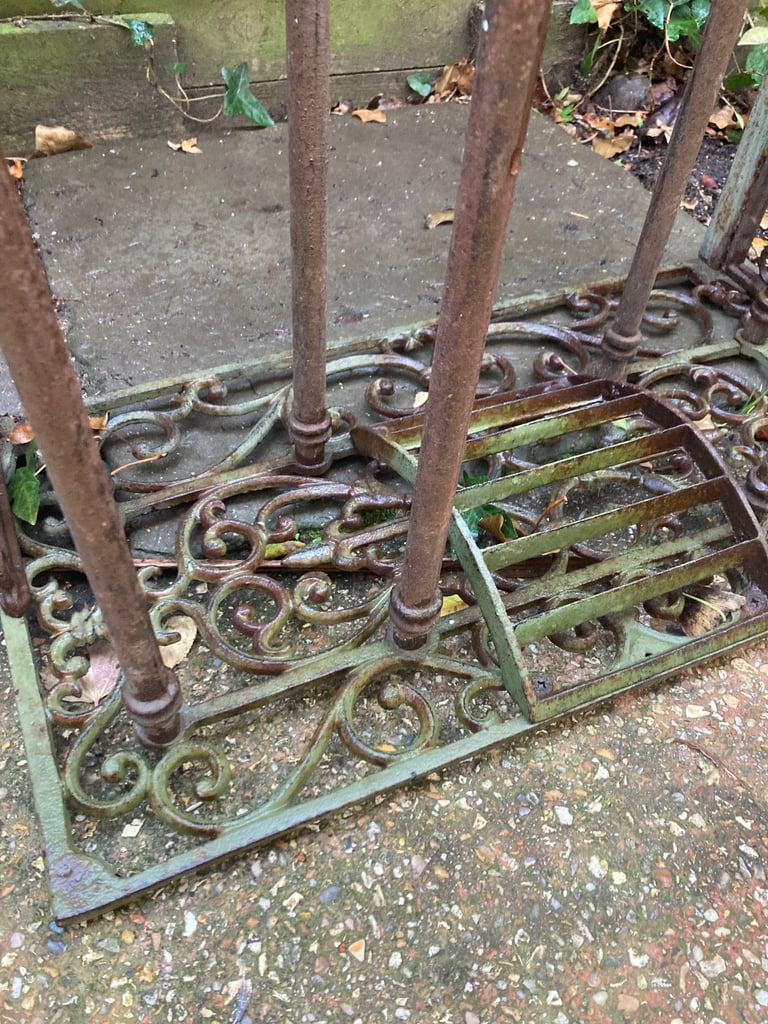 Wrought iron boot rack